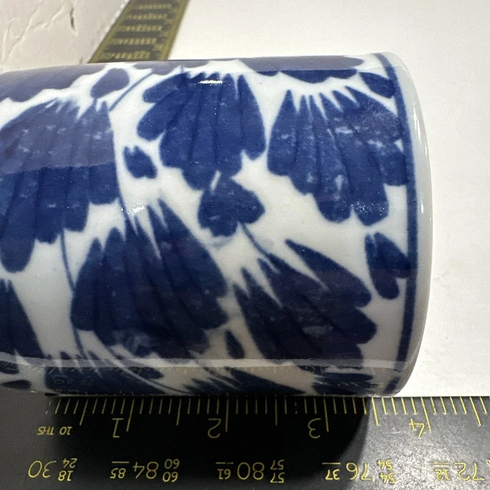 Pier 1 Blue & White Porcelain M B ug‎ 3.5